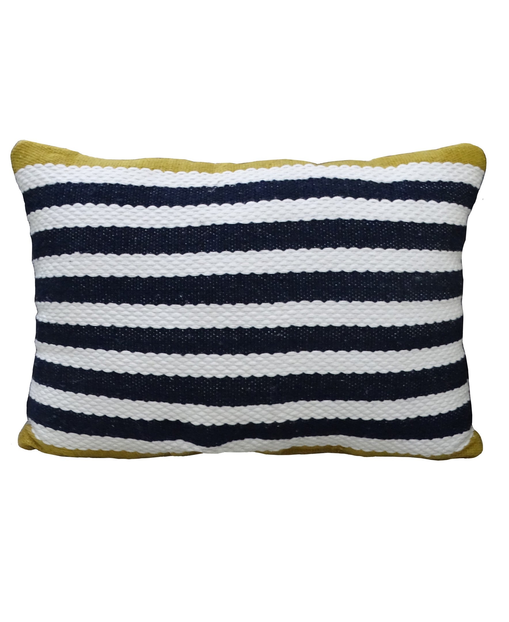 Striped Blue Decorative Outdoor Pillow 14