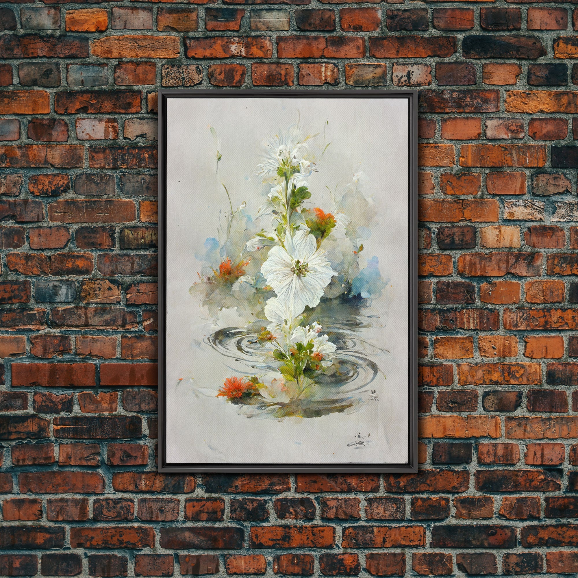 Flower Market Print, Botanical Wall Art, Floral Drawing Posters, Custom Wall Art, Canvas Print, Flower Pattern Wall Art