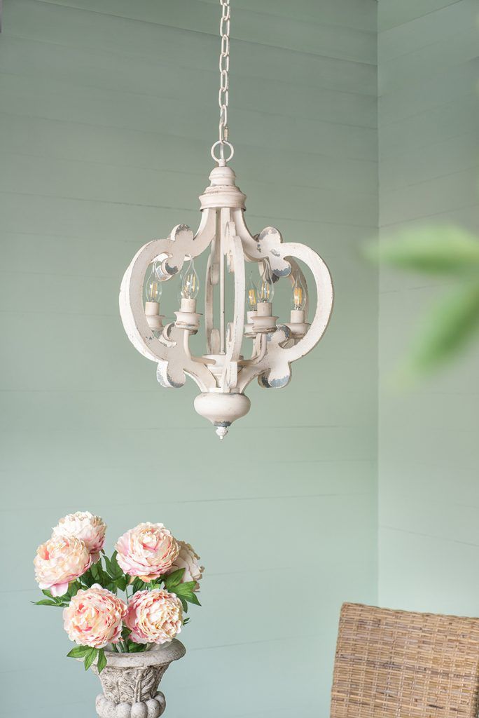 Farmhouse 6-Light Wood Chandelier Pendant Light Fixture