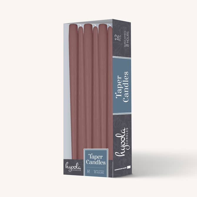 Lavender Taper Candles - 10 Inch - 12 Pack