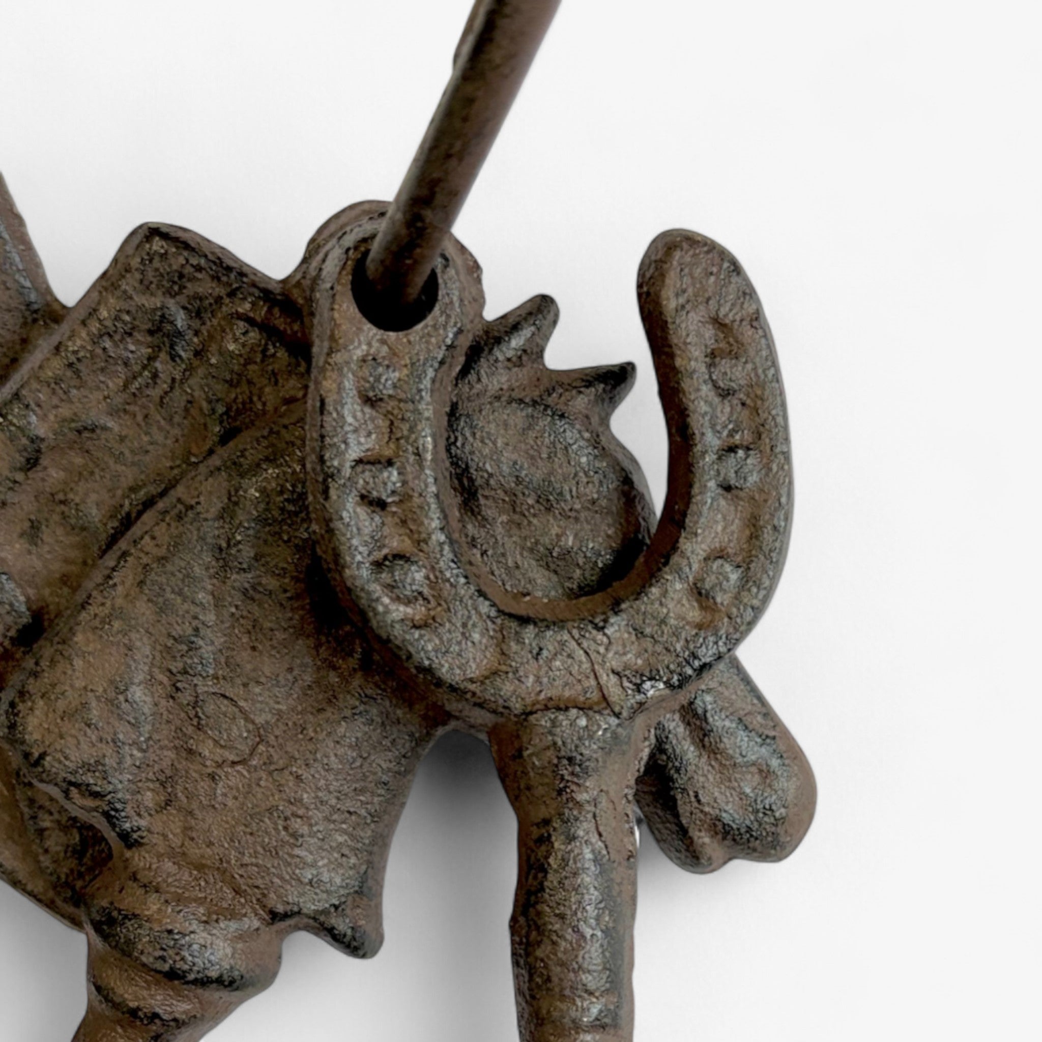 Antique Key Set with Ring, Cast Iron Set of 3 Shelf Display