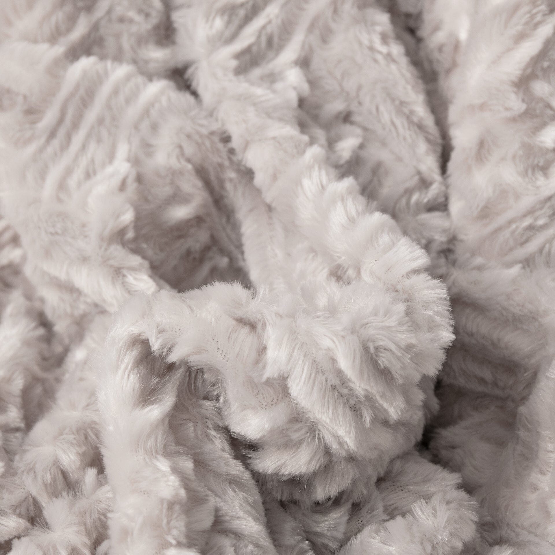 DaDalogy Bedding Lavender Grey Faux Fur Throw Blanket - Dreamy Geometric Embossed Sherpa Backside - Super Soft Warm Cozy Plush Fluffy