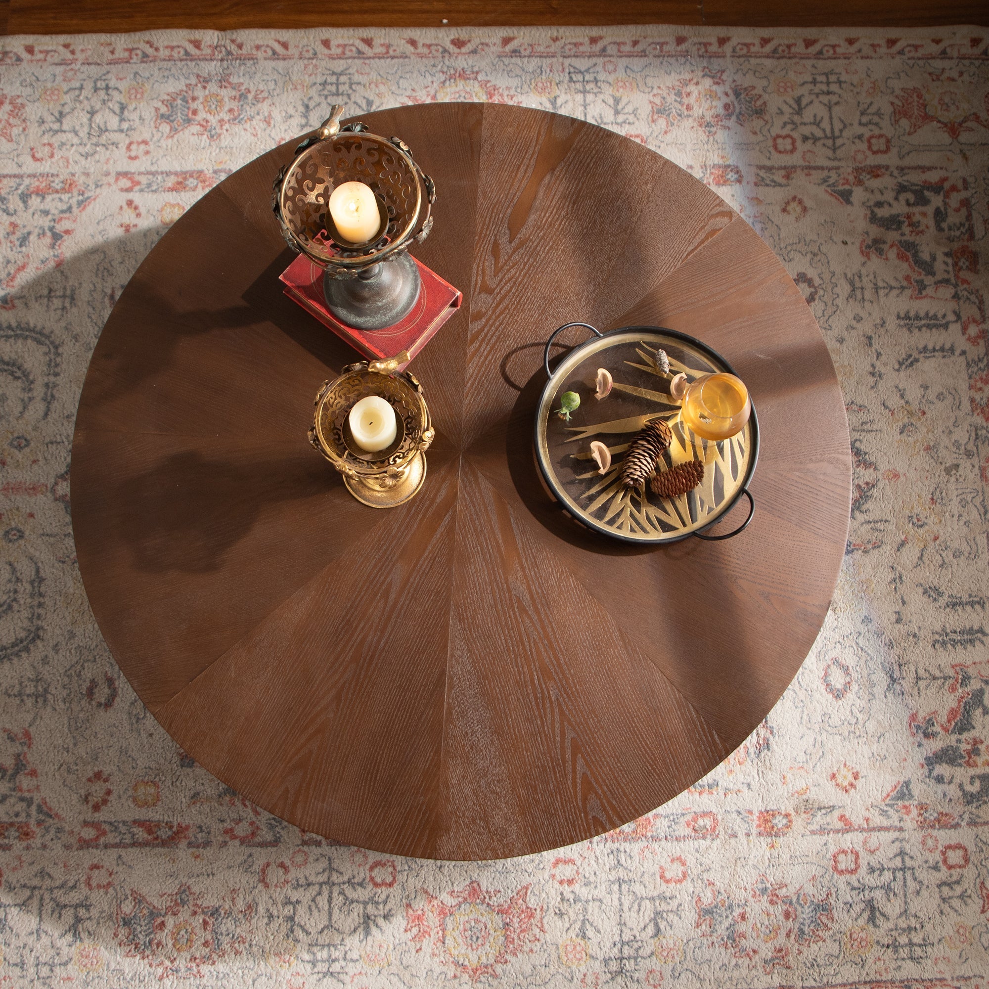 38.97' Round Coffee Table Handcrafted