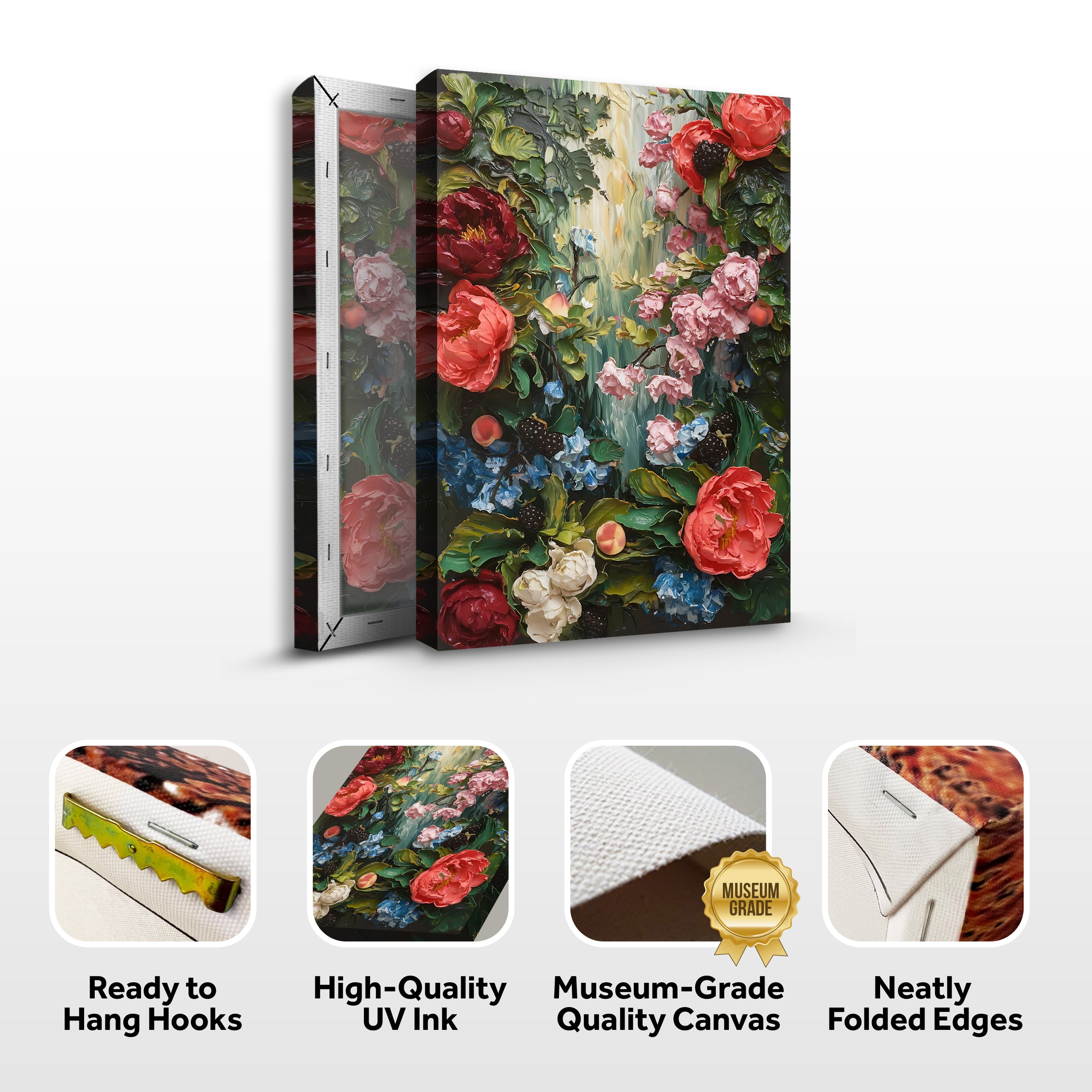 Garden Floral Impasto Wall Art