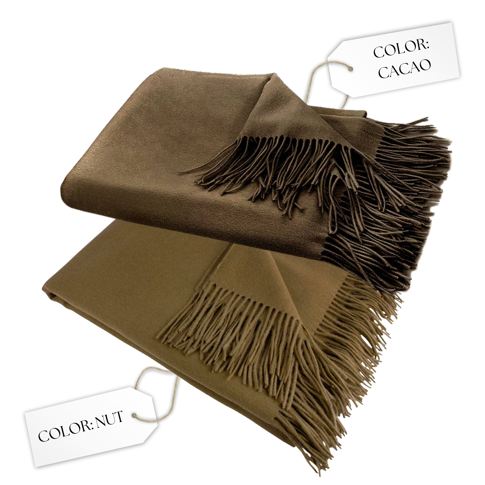 Amar Nut Camel Wool Throw Blanket