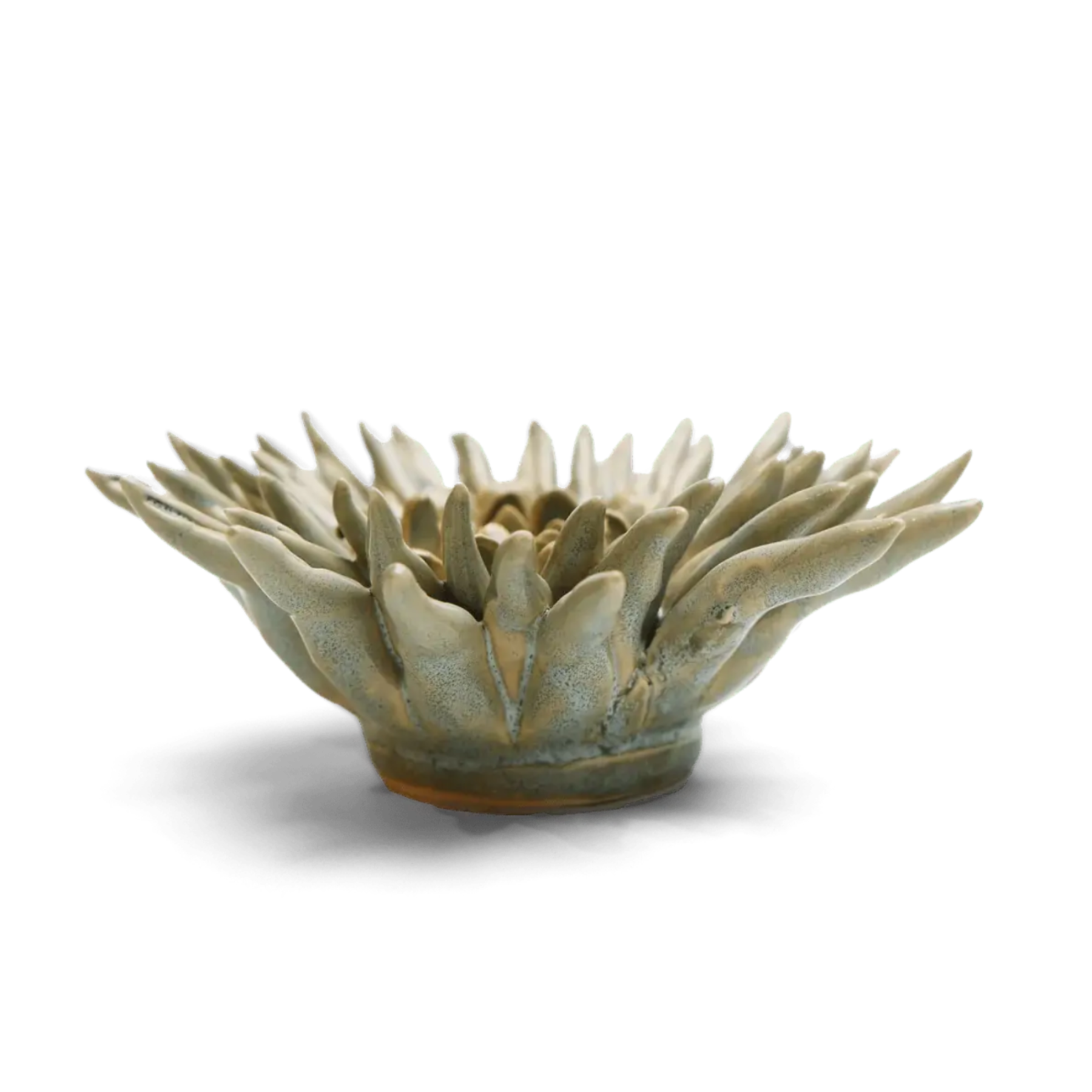 Ceramic Flower Wall Art Flower: Large Flower Green 6