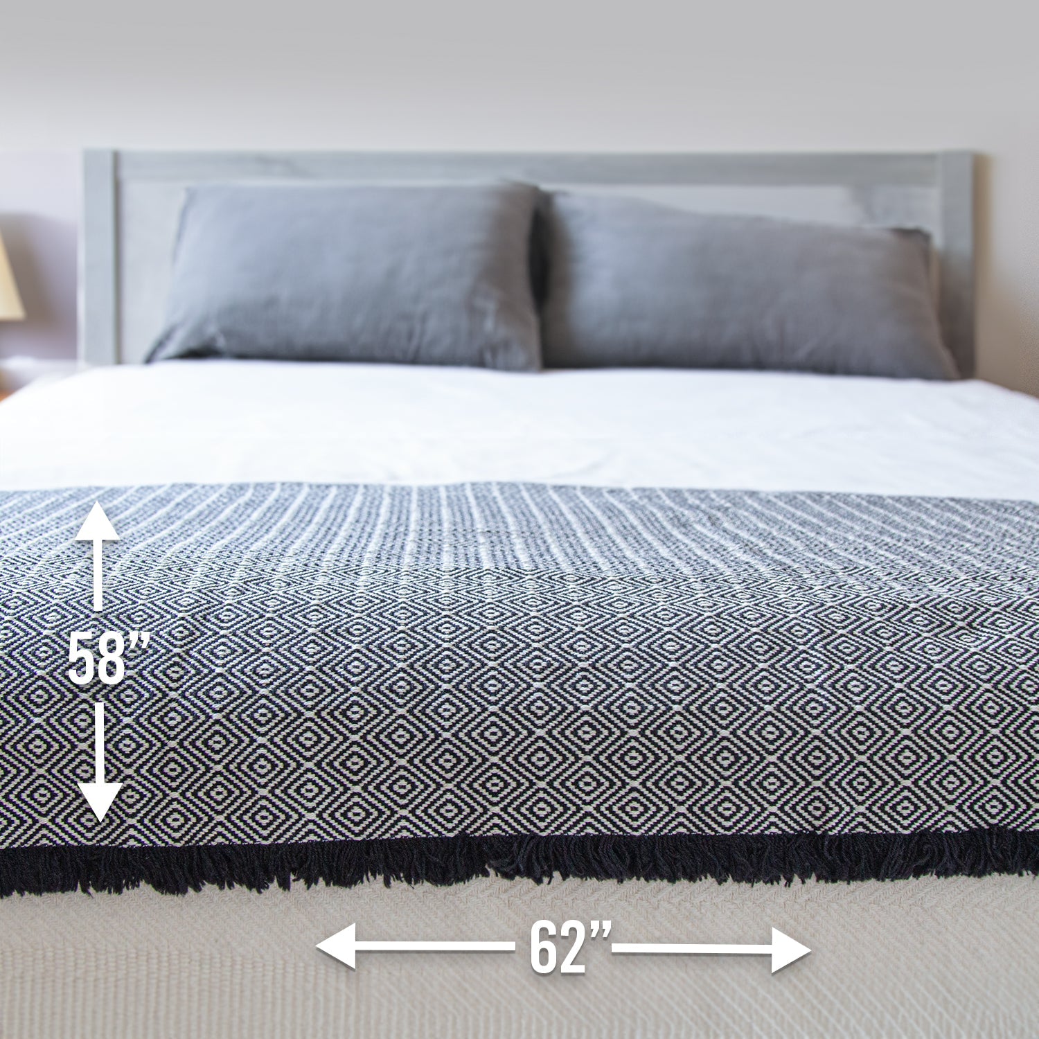 100% Cotton Patterned (Large) Throw Blankets - 58
