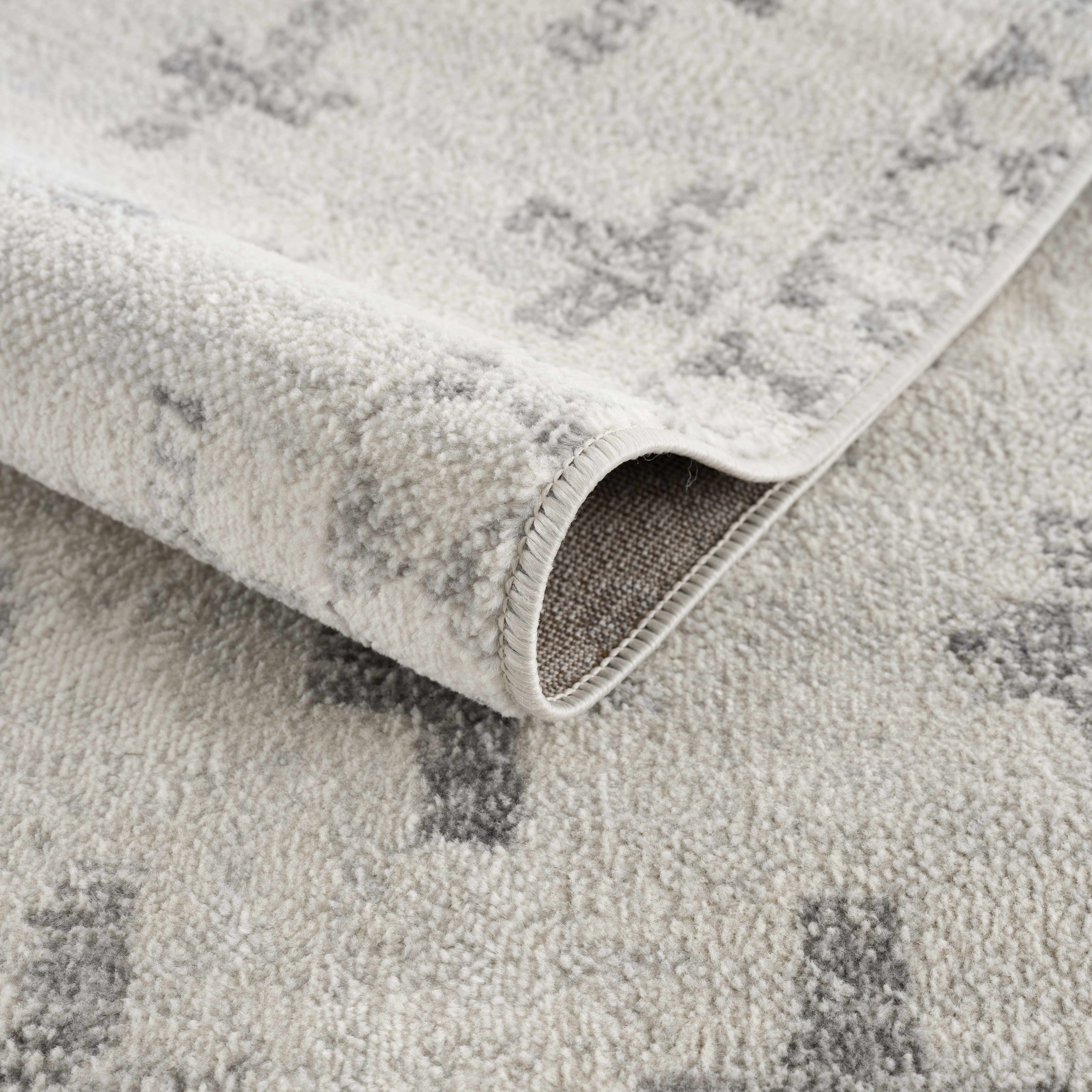 Tigris Swiss Cross Ivory & Gray 2322 Area Rug