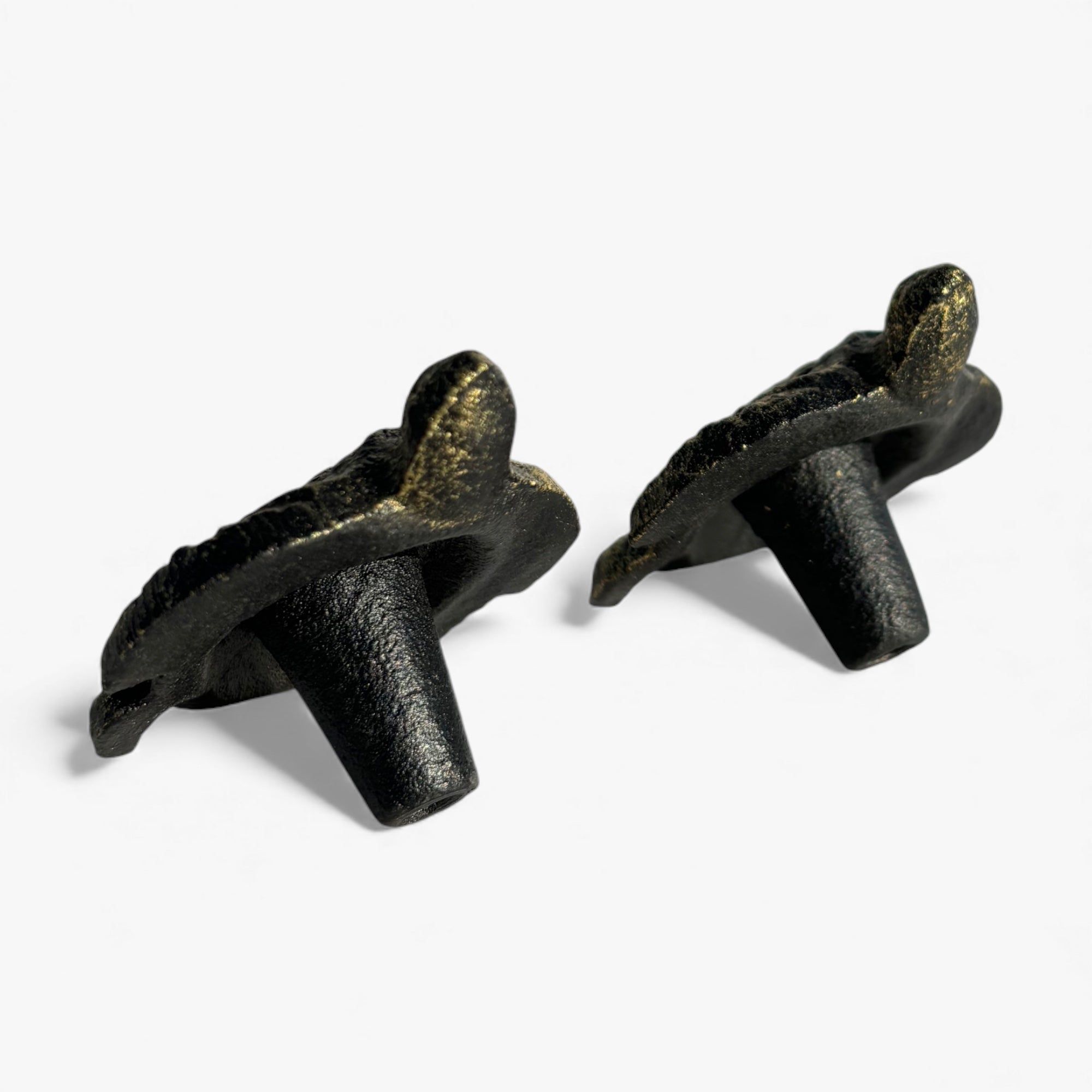 Sea Turtle Drawer Pull, Antique Gold Cast Iron Cabinet Knob
