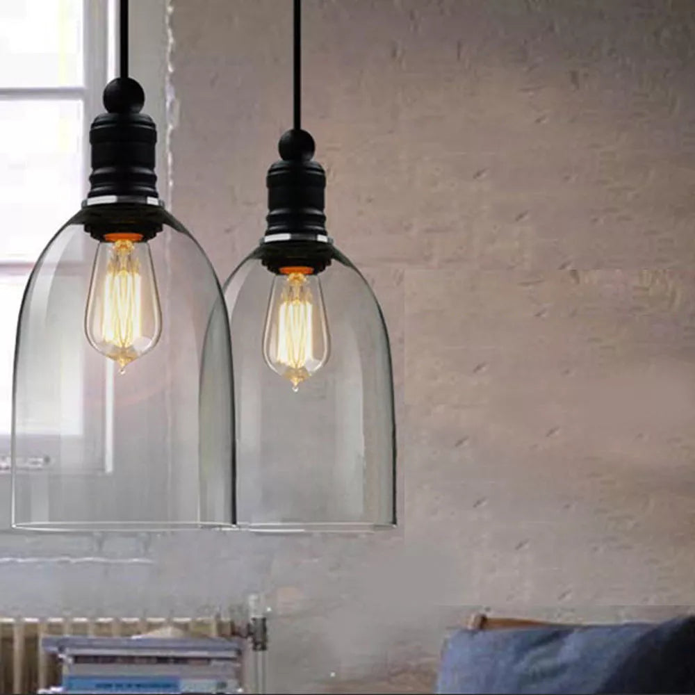 Edison Vintage Glass Pendant Lamp - Retro Loft Industrial Lighting Fixture