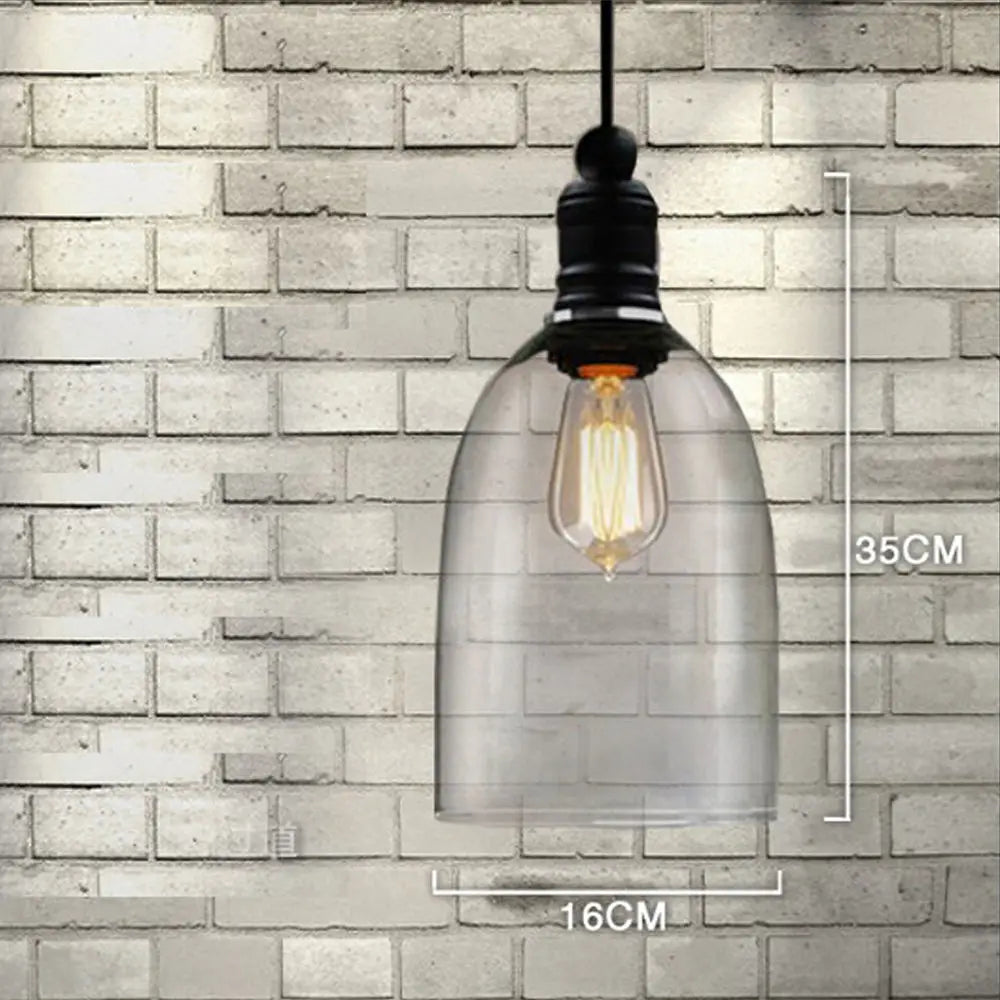 Edison Vintage Glass Pendant Lamp - Retro Loft Industrial Lighting Fixture