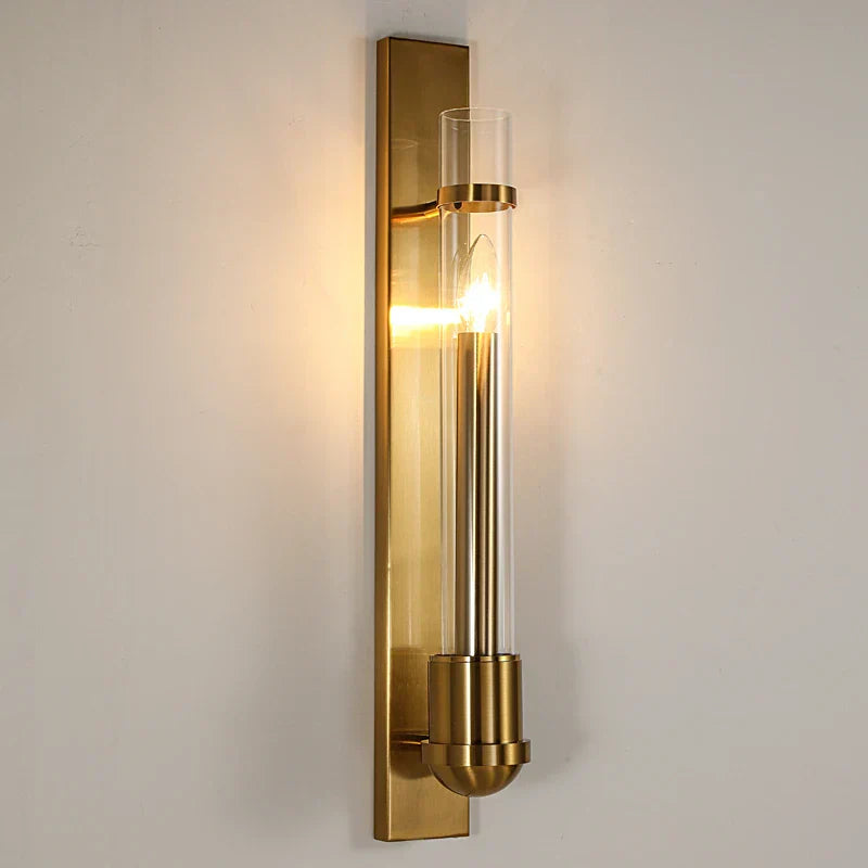 Elegant Modern American Style Wall Lamp - Golden Luminaire Perfect for Creating a Home Atmosphere in the Living Room, Bedroom, and Aisle