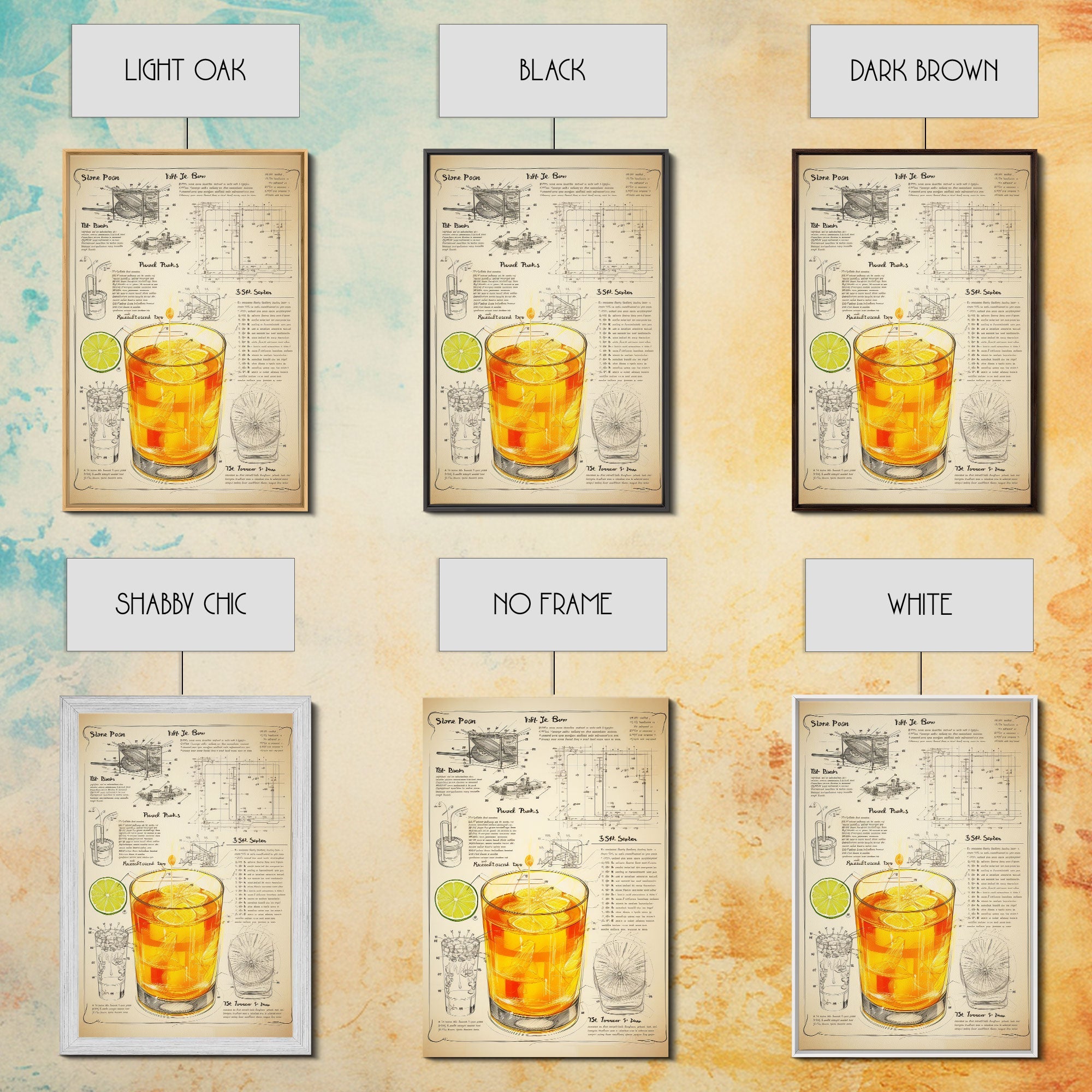 Cocktail Wall Art, Bar Cart Art, Cocktail Gift, Canvas Print, Wall Art, Vertical Print, Dorm Room Art, Kitchen Wall Decor, Friendship Gift