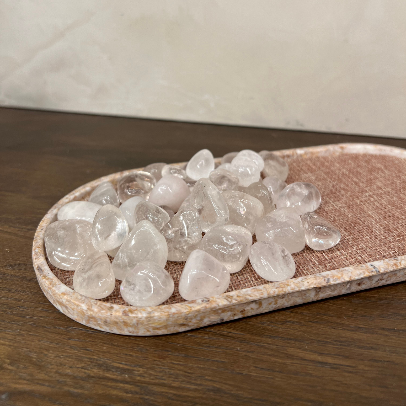 Linen Lacquered Oval Tray