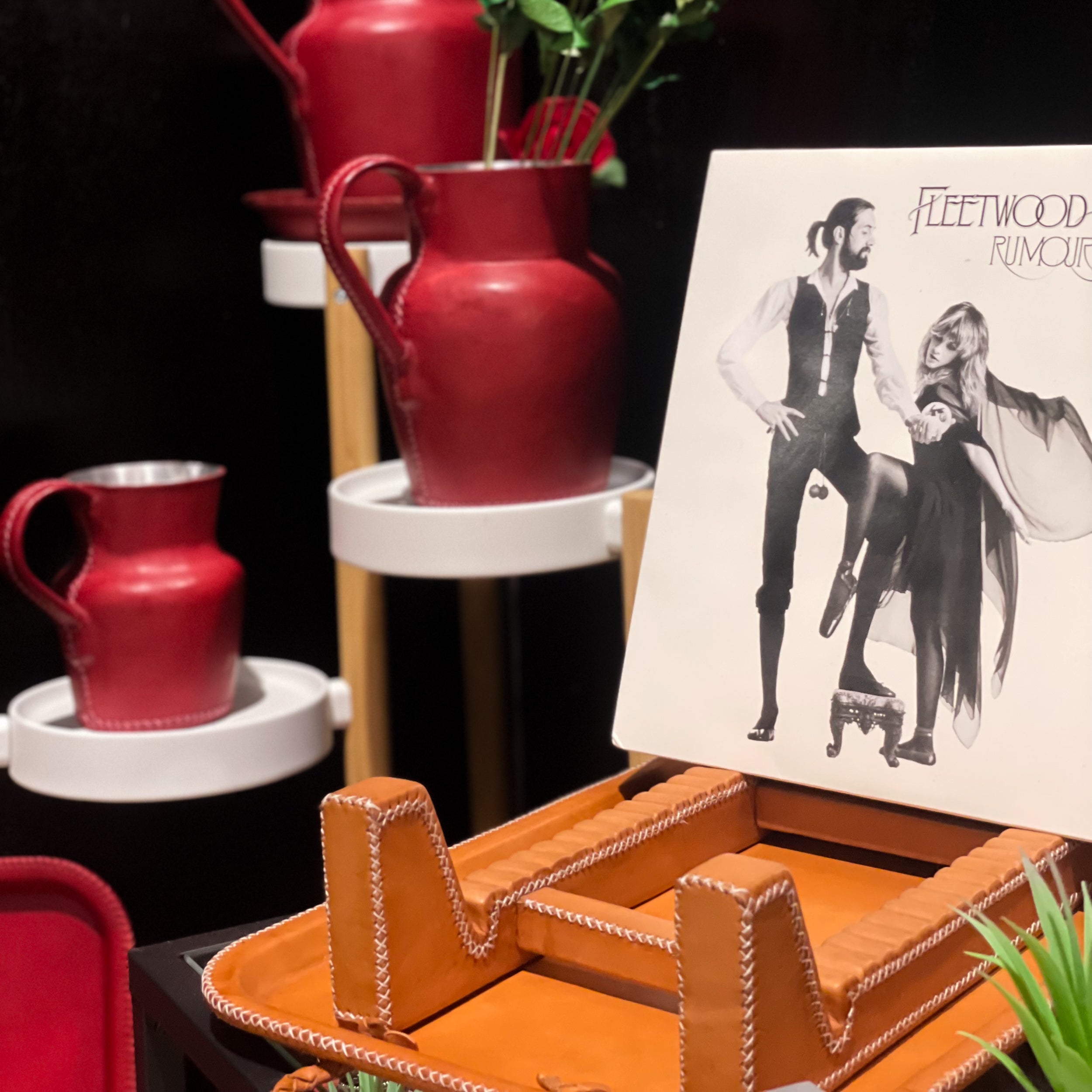 Disco | Leather Record Stand