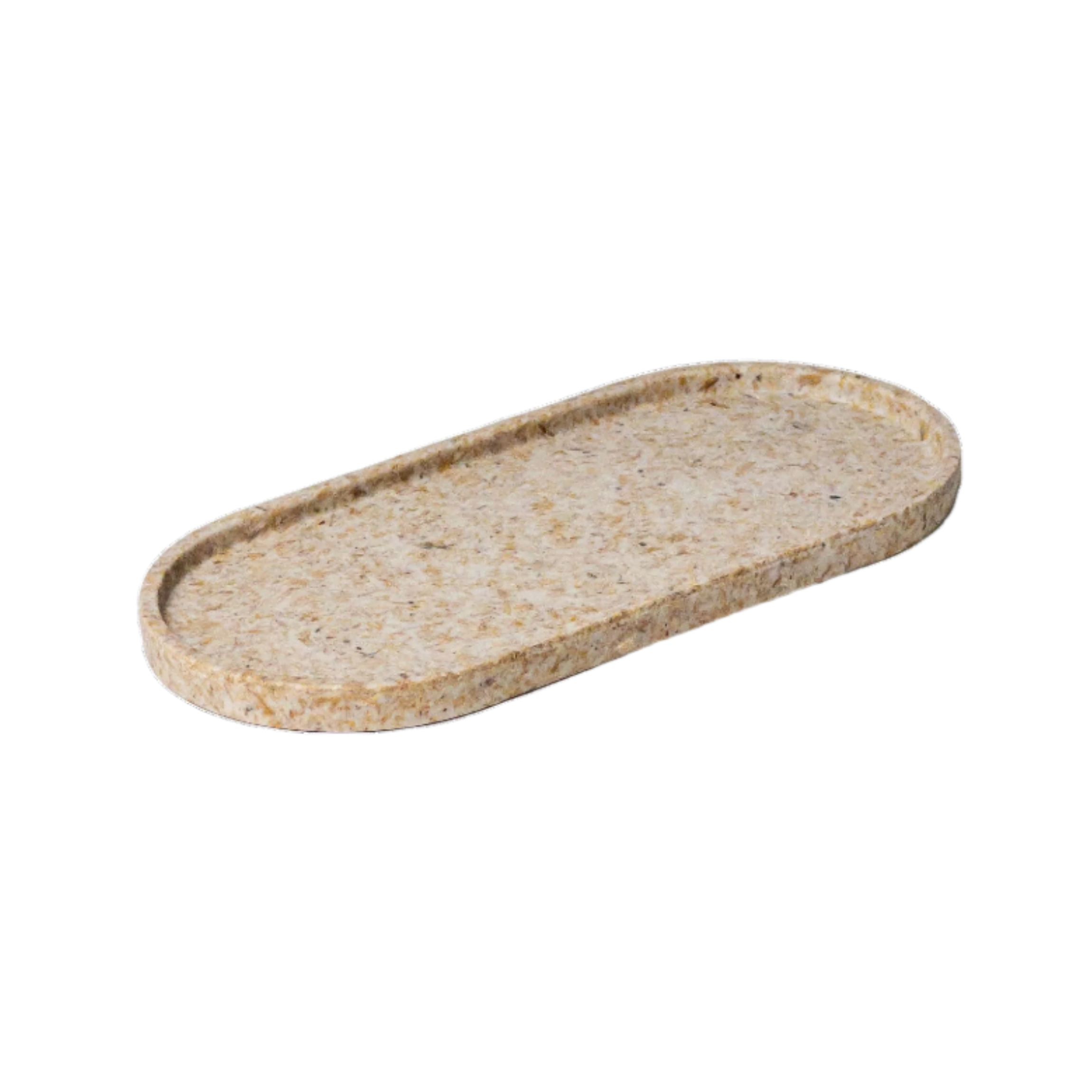 Upcycled Oval Tray: Rice Husk