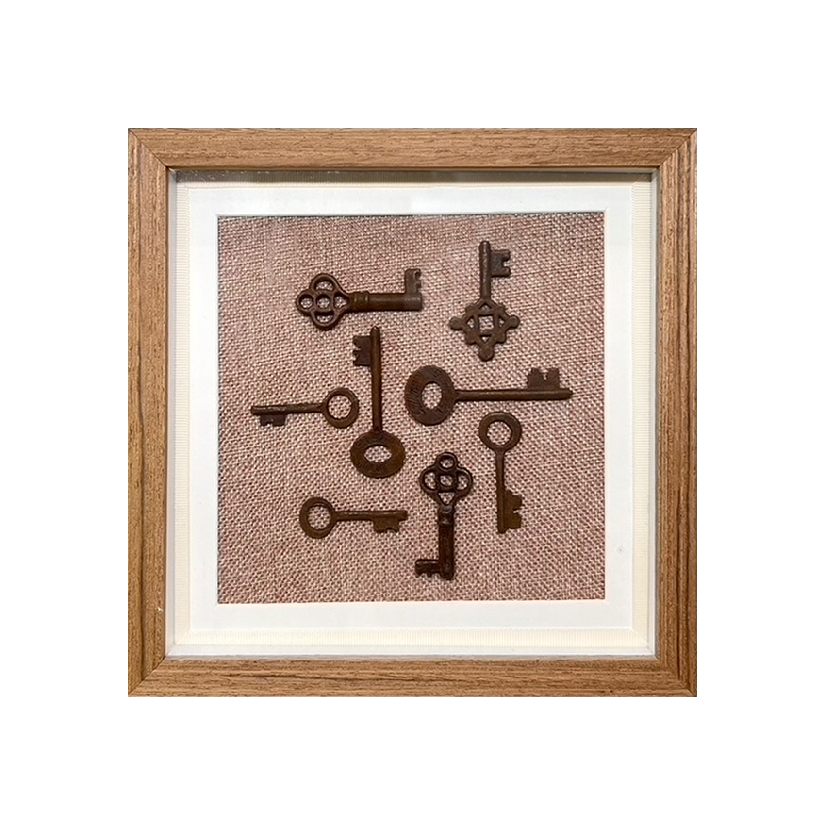 Vintage Keys Art - Petite Walnut