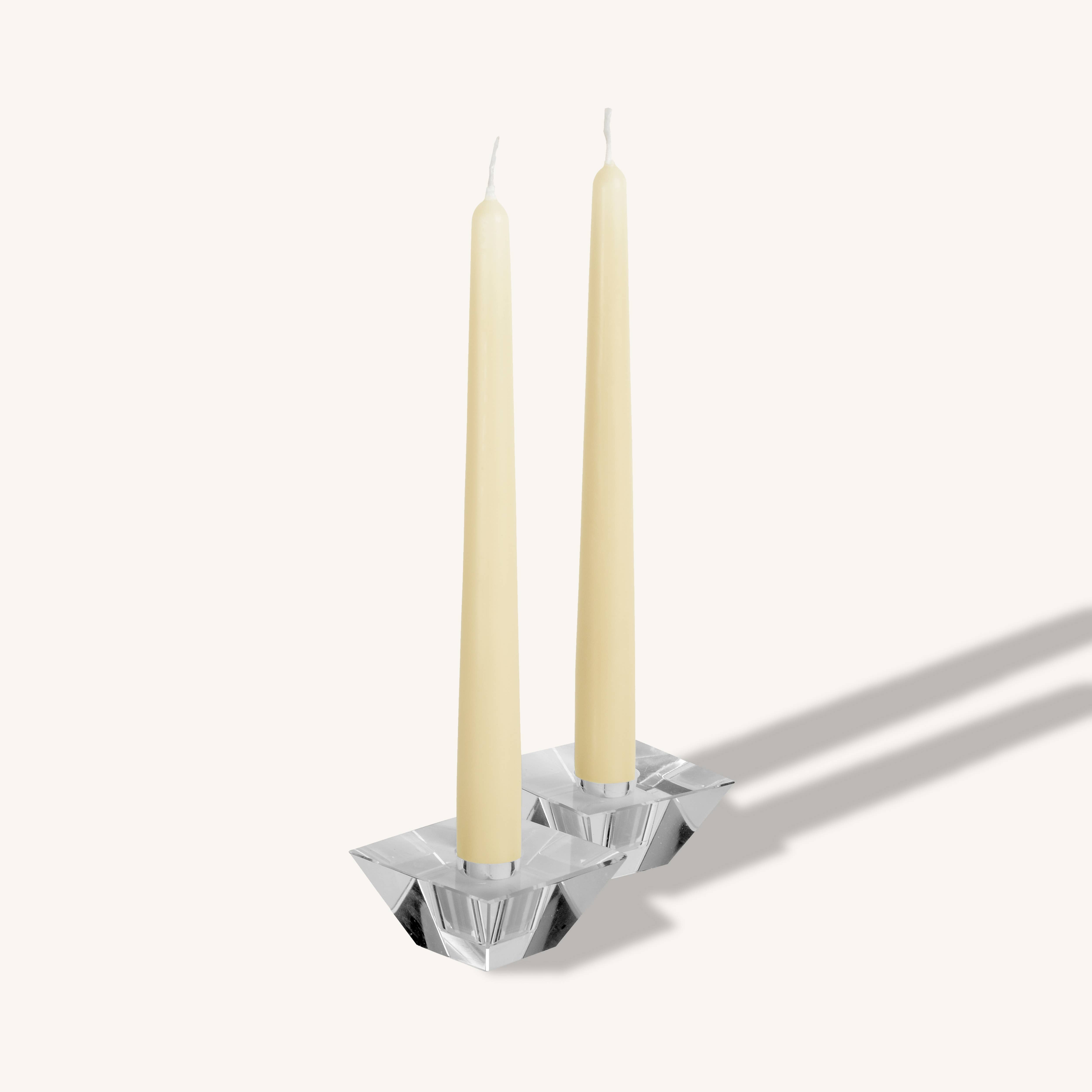 Wool White Taper Candles - 12 Inch - 12 Pack