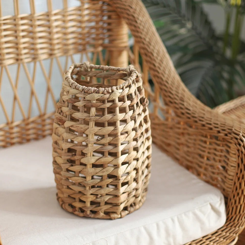 Gourd Grass Hand-woven Wall-mounted Basket Storage