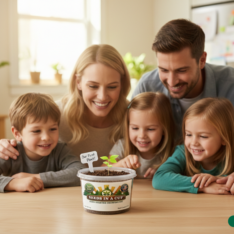 Seeds In A Cup®| Vegetable & Herb Seed Starter Kits | Ultimate All-in-One Indoor Garden Kit | Eco-Friendly Recyclable Planter | Premium Non-GMO Seed Growing Kit for Beginners