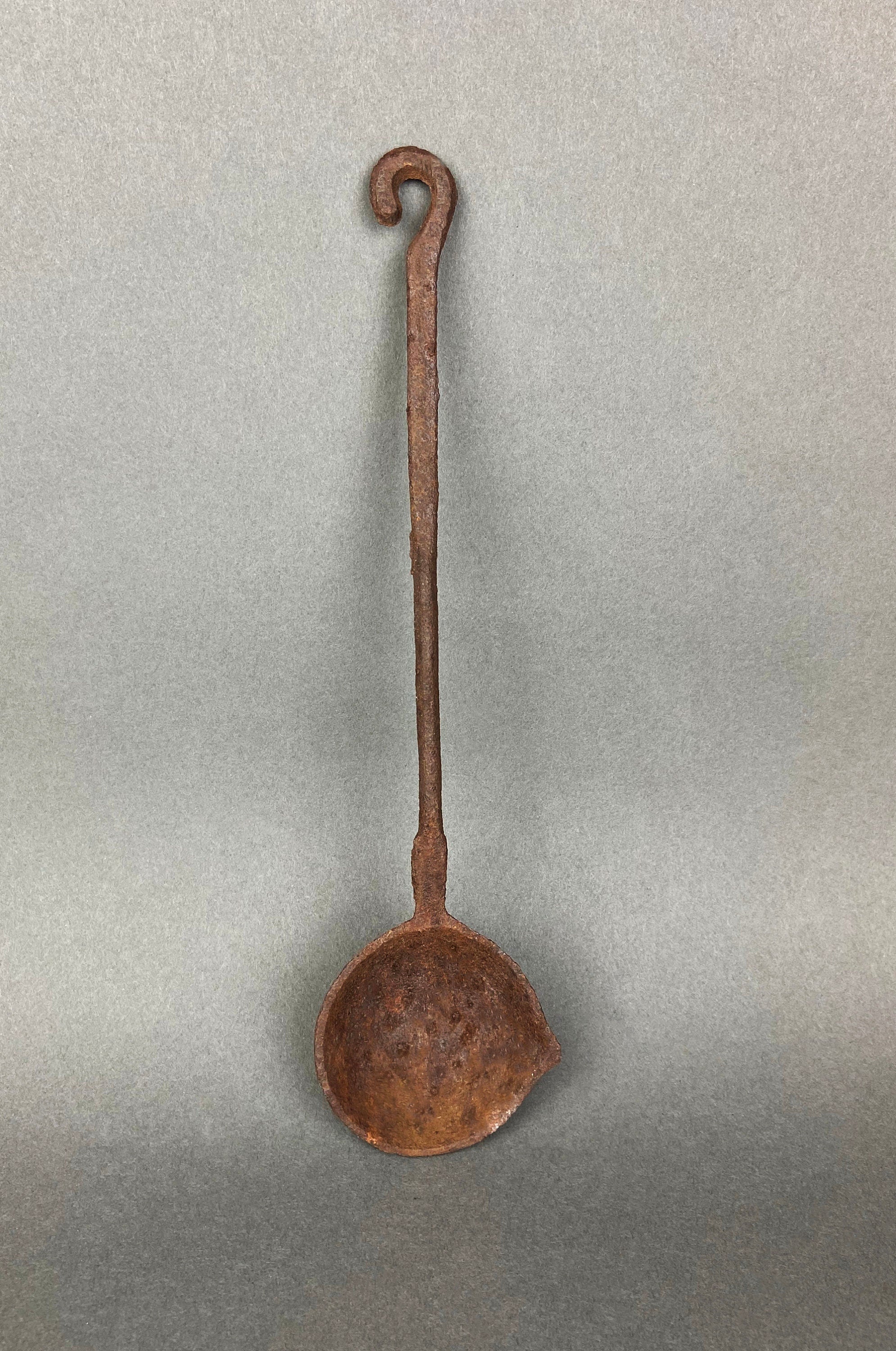 Vintage Iron Ladle/Spoon.  Lead Spoon.  Rustic Kitchen Decor. Collectible.