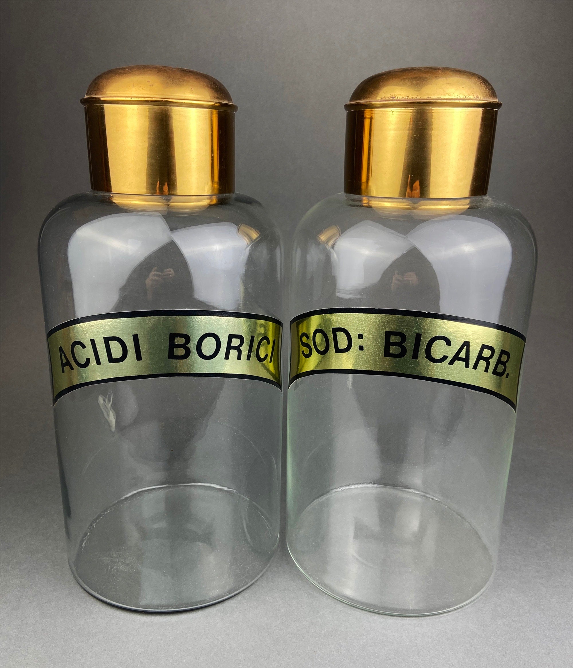 Antique Apothecary Perfume Bottles. Set of 2 Victorian Rose Water Bottles. Beautifully Detailed Collectible Bottles. Vintage Gifts.