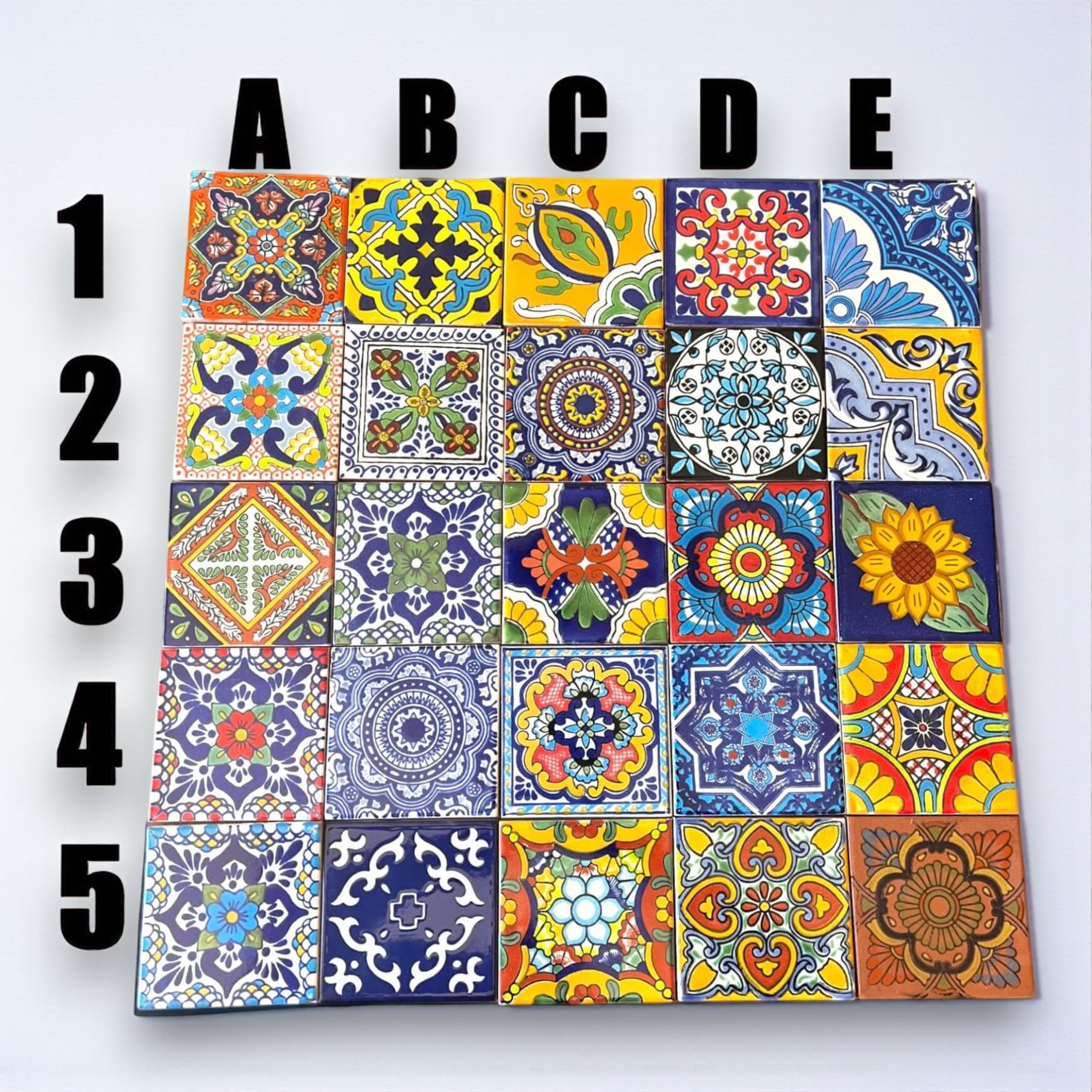 Handcrafted Talavera Tile Serving Tray | Mexican Wooden Tray