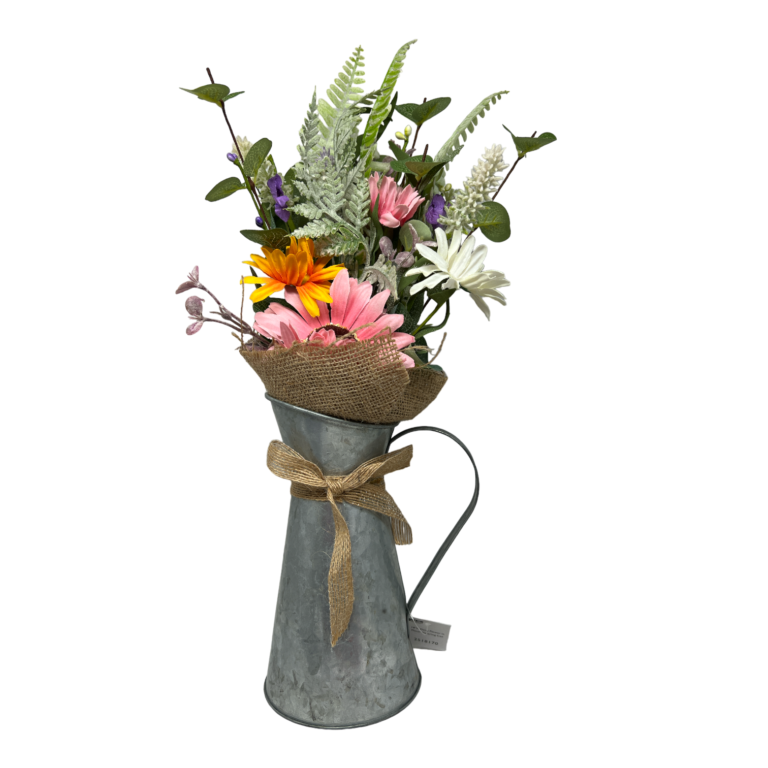Daisy Flower in Metal Watering Can - 18