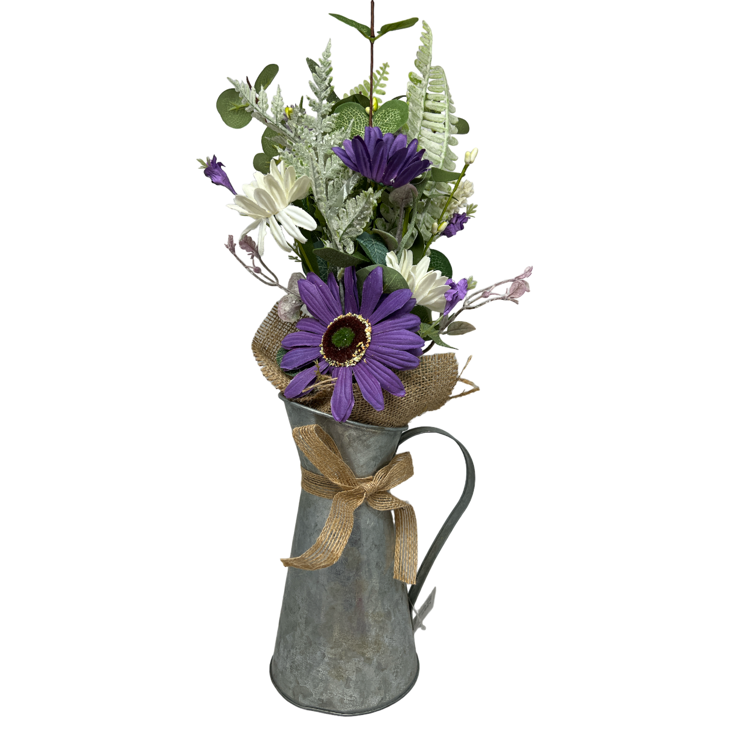Daisy Flower in Metal Watering Can - 18