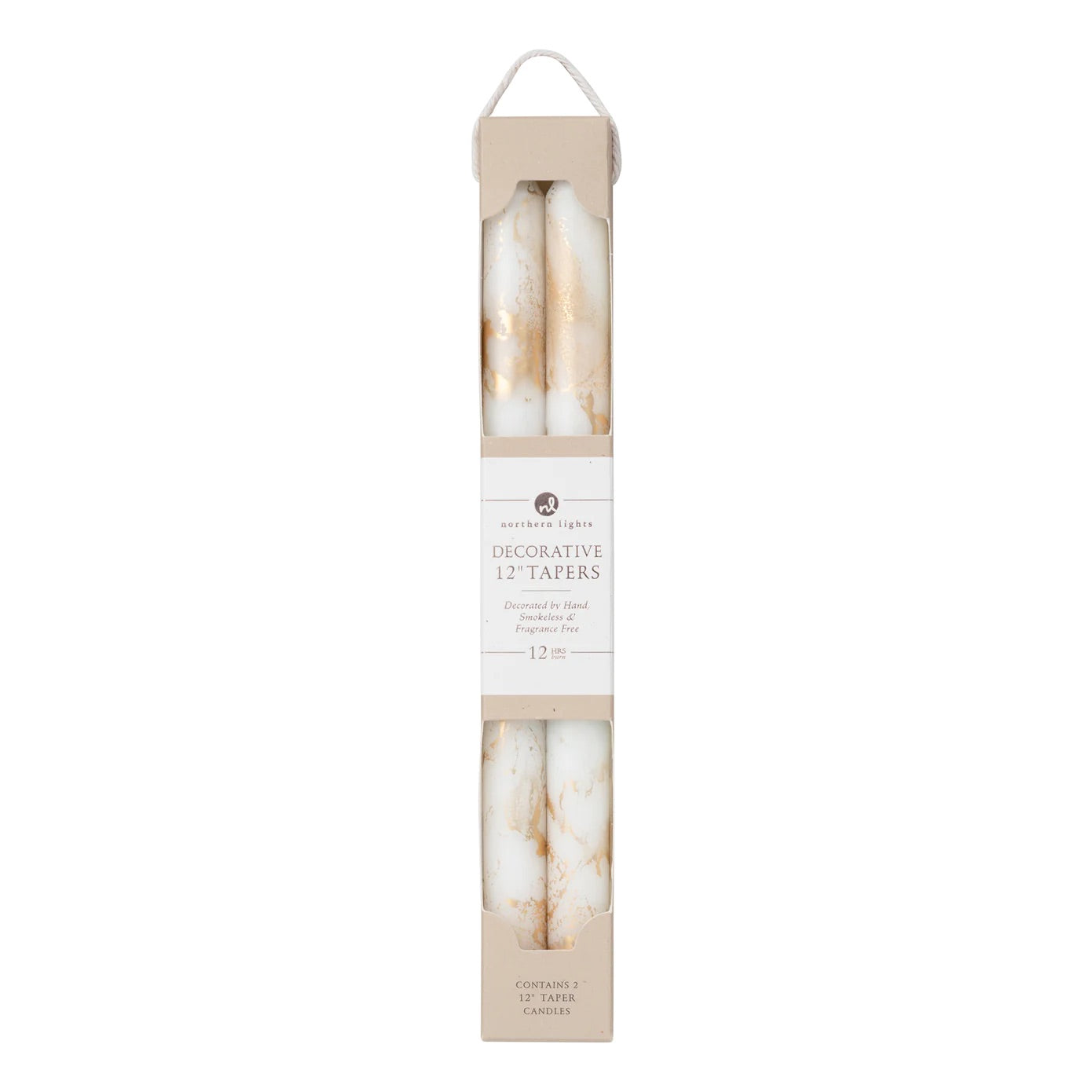 12'' Decorative Taper Candle 2-Packs